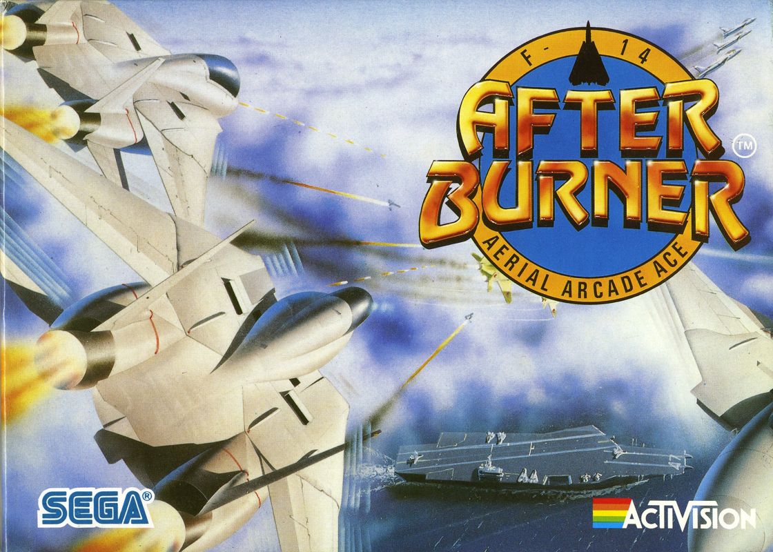 After Burner box art for Commodore 64